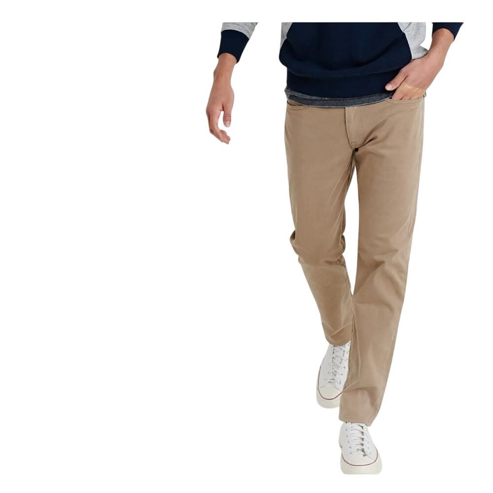 Lucky Brand men's 121 slim straight leg tan jeans 34/32